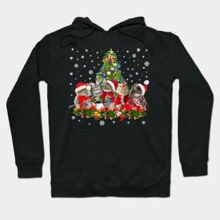 Cat Christmas Funny Shirt Meowy Christmas Tree Cat Hoodie